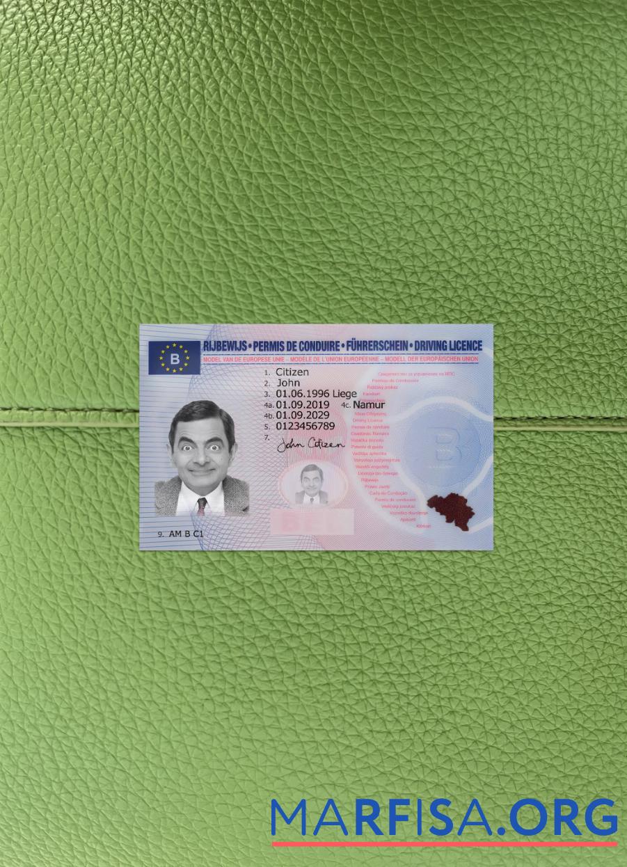 Downloadable Belgium driving license 2019 present photolook real example